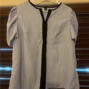 SHEIN Black and White Striped Blouse